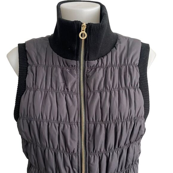 Calvin Klein performance women’s full zip puffer vest in dark gray size large - Picture 2 of 12